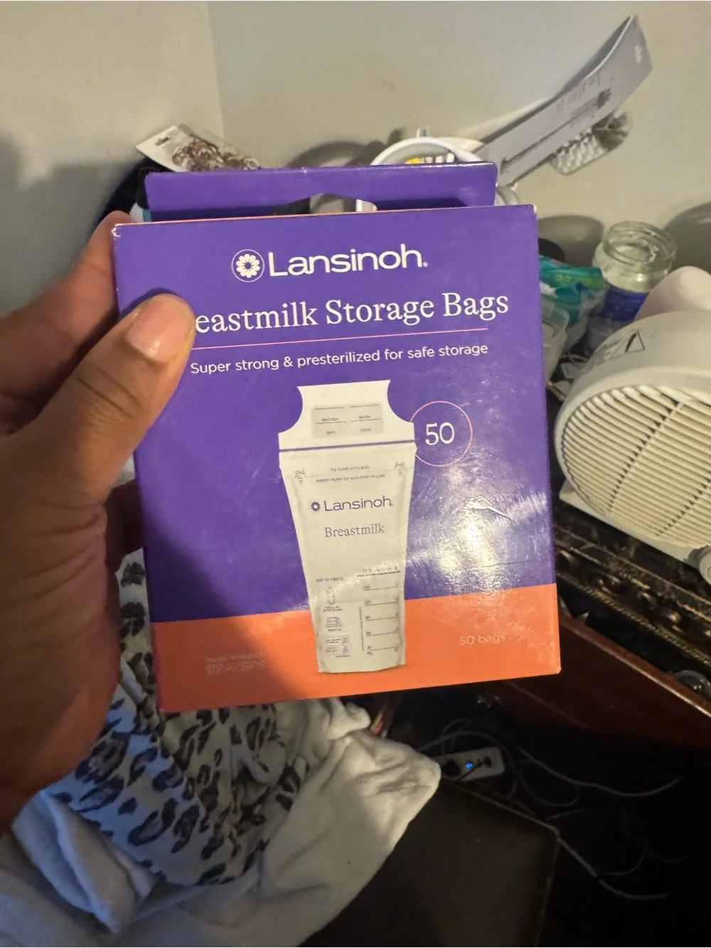 Lansinoh Purple & Orange Breastmilk Storage Bags